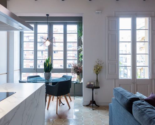 Dining room of a full renovation in the Eixample of Barcelona
