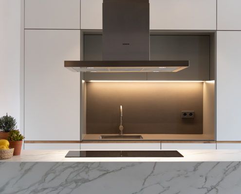 Kitchen countertop in a full renovation in the Eixample of Barcelona